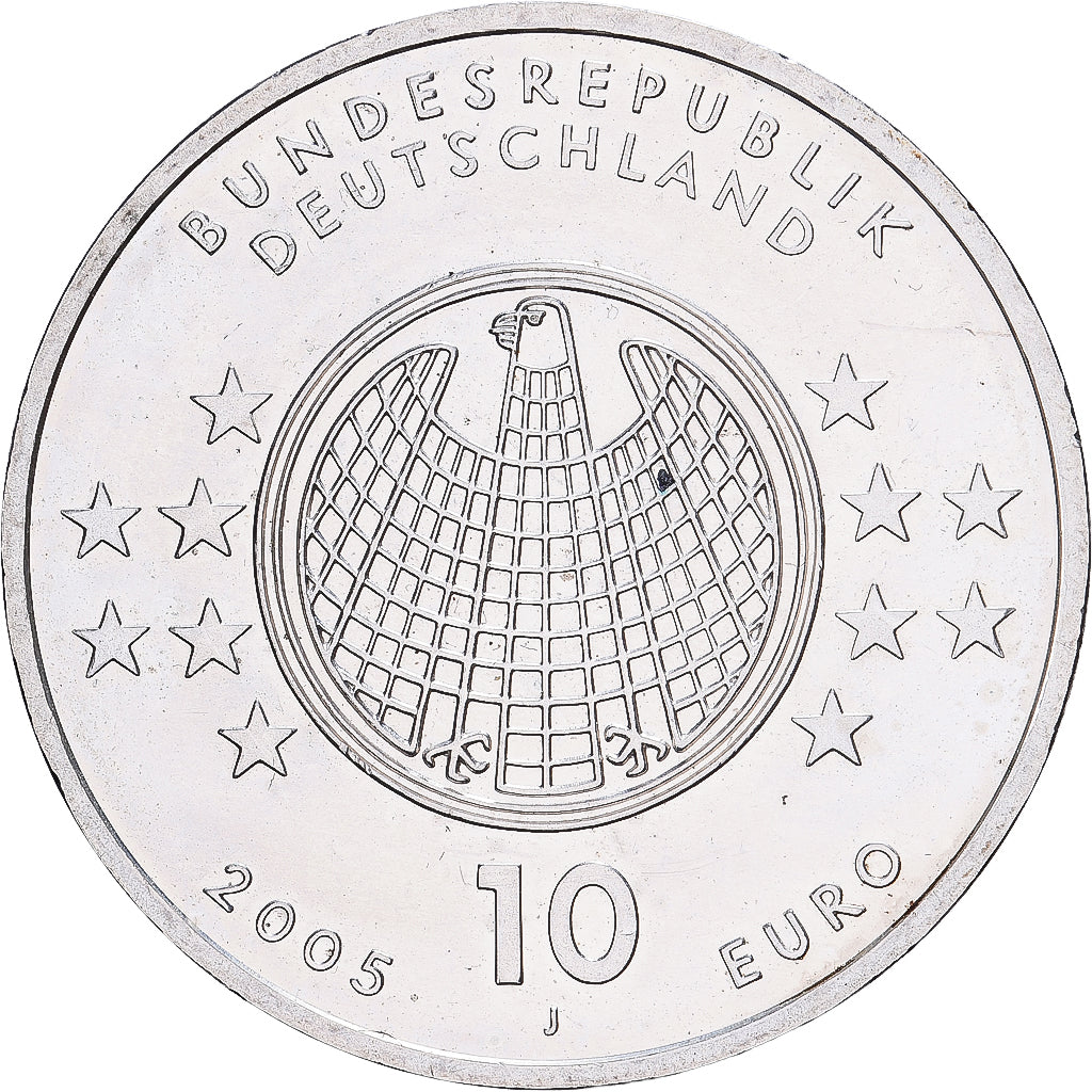 ALEMANIA - REPÚBLICA FEDERAL, 10 Euro, Albert Einstein, 2005, Hamburg, Plata