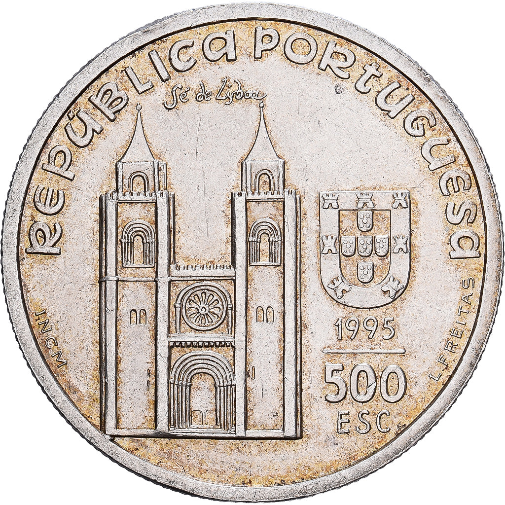 Portugal, 500 Escudos, Santo Antonio, 1995, Srebro, AU(50-53), KM:686