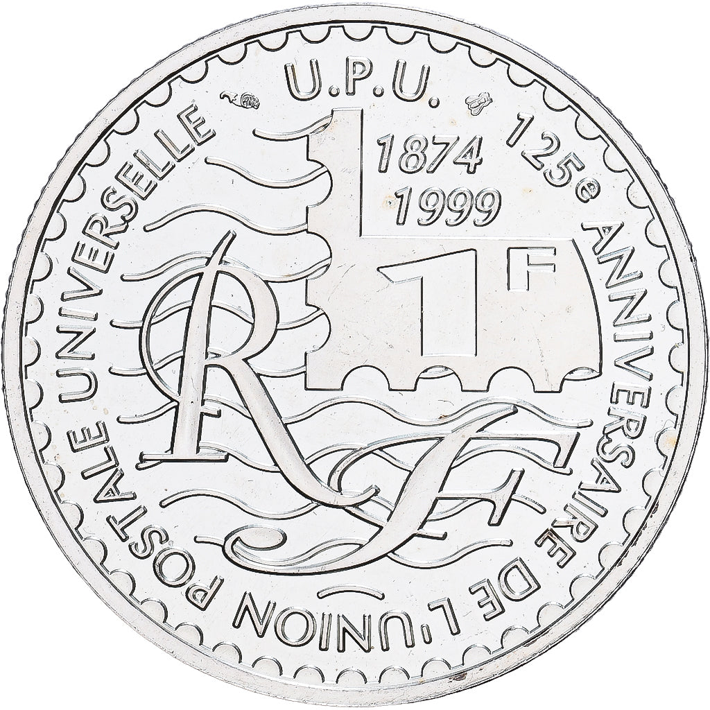Francja, Franc, Universal Postal Union, 1999, Paris, Srebro, MS(60-62)