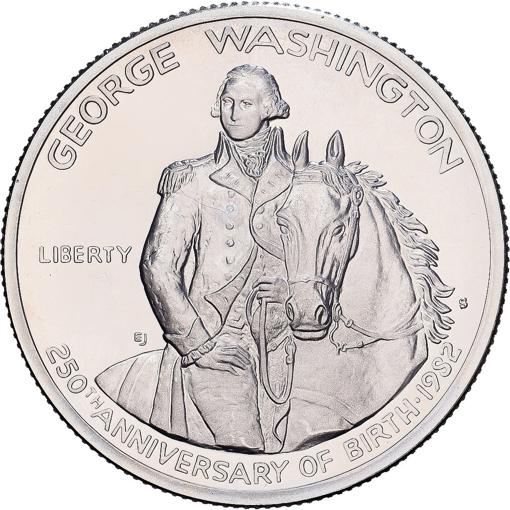 Estados Unidos da América, Half Dollar, 1982, U.S. Mint, Proof, Prata, MS(63)
