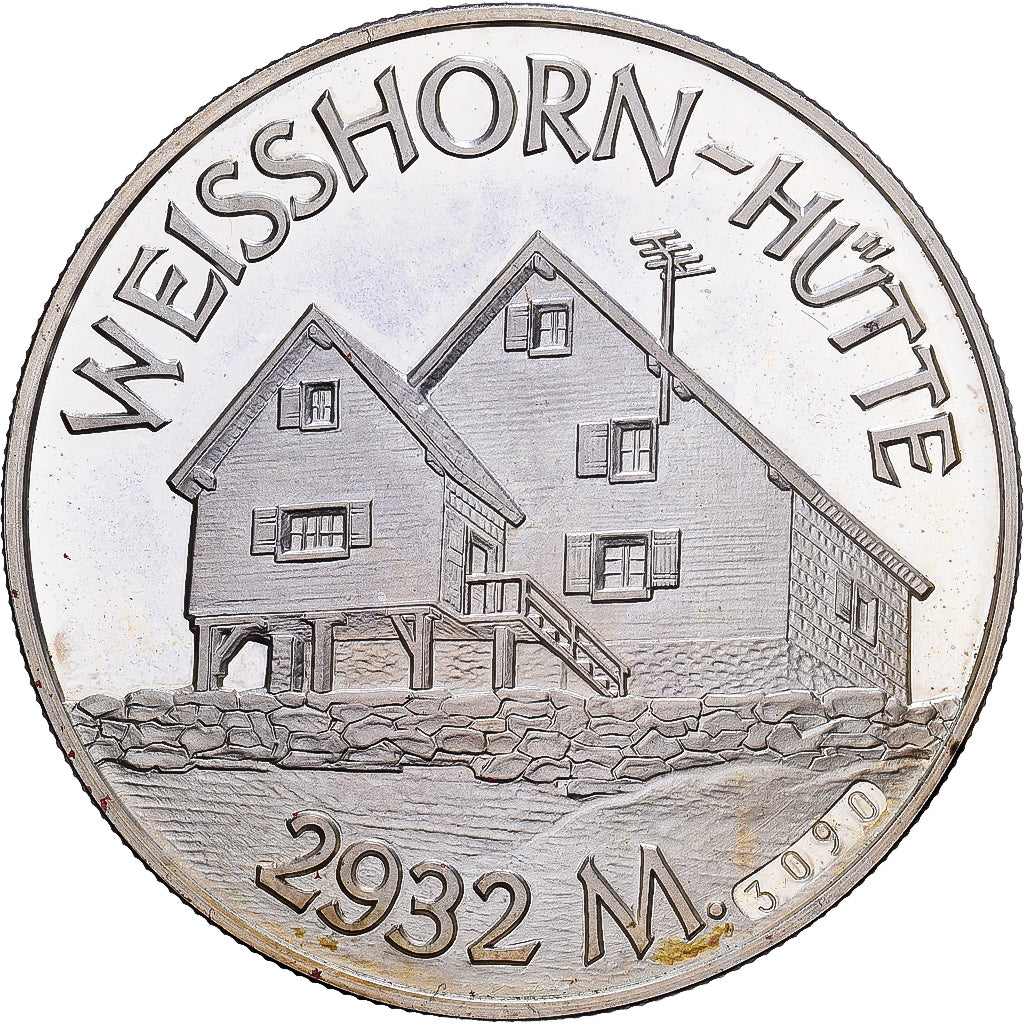 Switzerland, Medal, Weisshornhütte, Silver, MS(63)