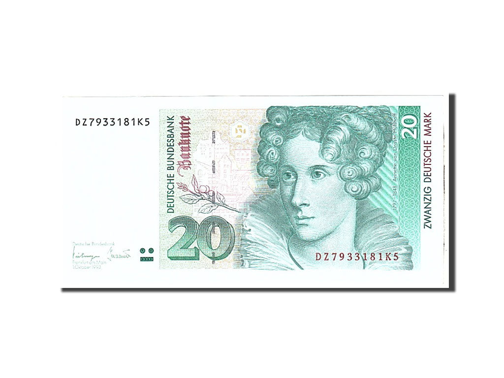 Banknote, GERMANY - FEDERAL REPUBLIC, 20 Deutsche Mark, 1993, 1993-10-01