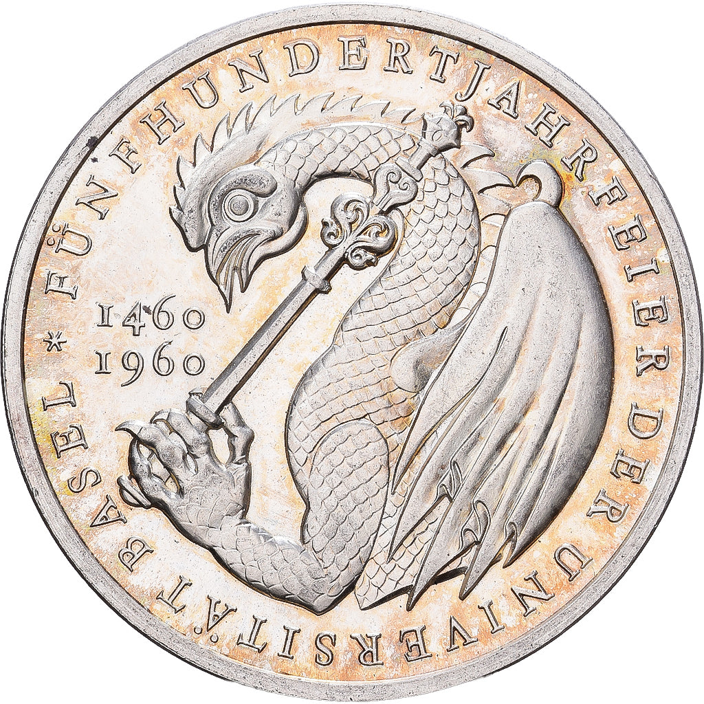 Switzerland, Medal, 500 ans de l'université de Bâle, 1960, Silver, MS(64)