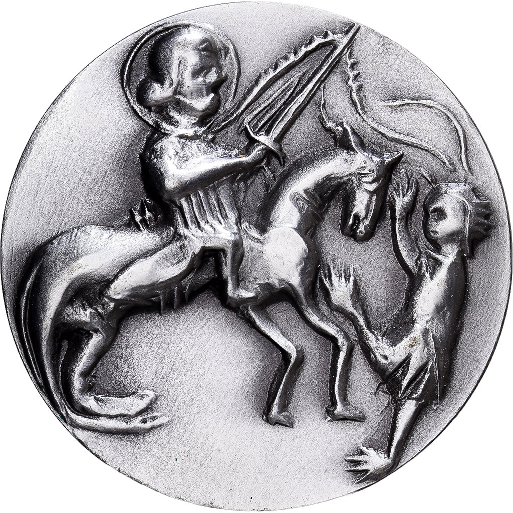 Suiza, medalla, 450 ans de l'intégration de Riehen à Bâle, 1972, Plata, SC+