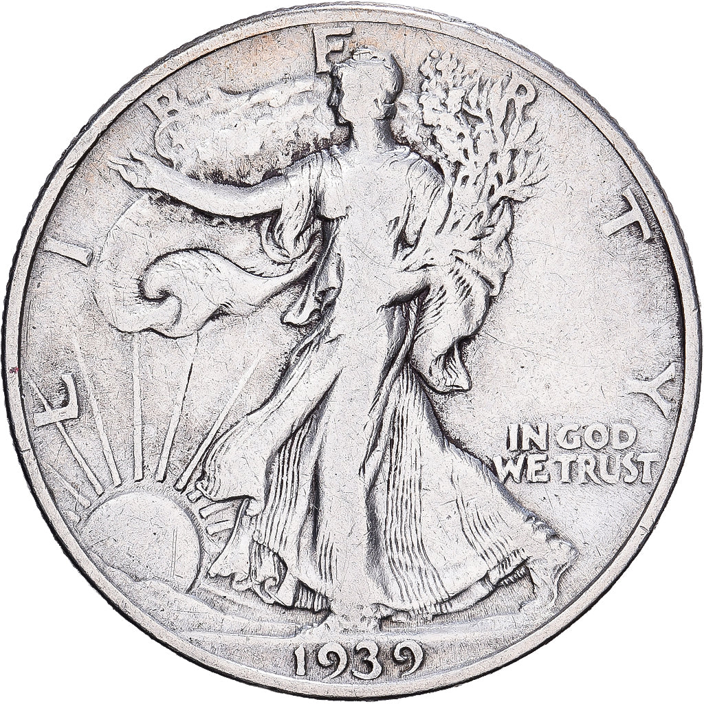 Estados Unidos da América, Half Dollar, Walking Liberty, 1939, Philadelphia