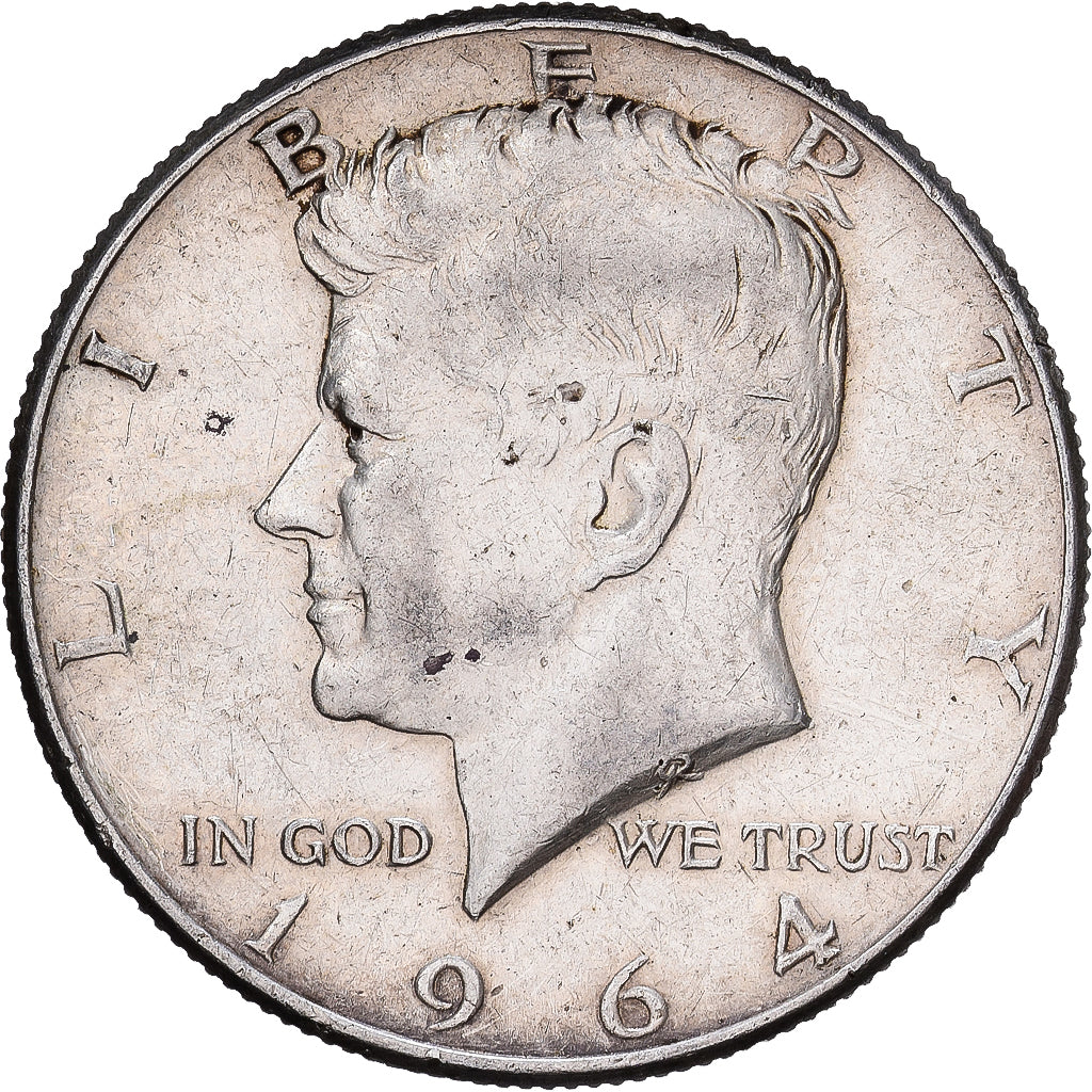 Estados Unidos da América, Half Dollar, Kennedy, 1964, Philadelphia, Prata