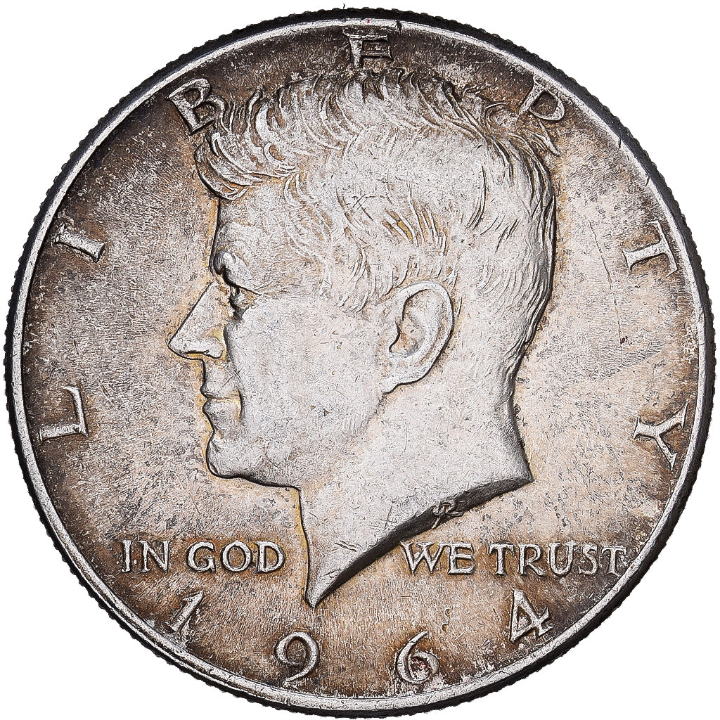 Estados Unidos da América, Half Dollar, Kennedy, 1964, Philadelphia, Prata