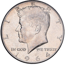 United States, Half Dollar, Kennedy, 1964, Philadelphia, Silver, AU(50-53)