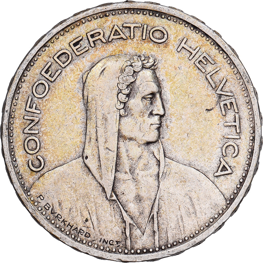 Switzerland, 5 Francs, 1932, Bern, Silver, EF(40-45), KM:40
