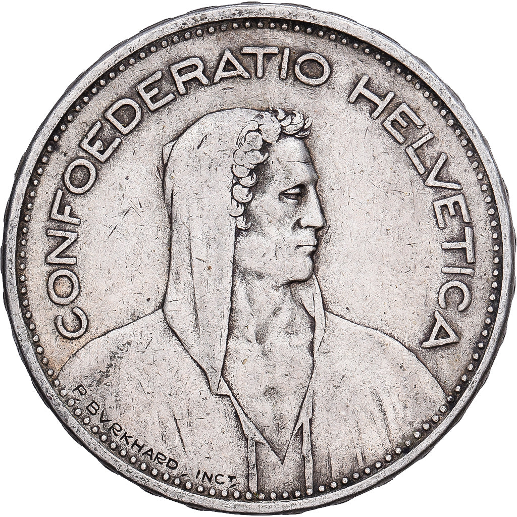 Switzerland, 5 Francs, 1932, Bern, Silver, EF(40-45), KM:40