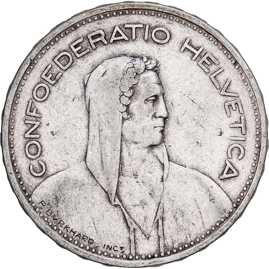 Switzerland, 5 Francs, 1932, Bern, Silver, EF(40-45), KM:40