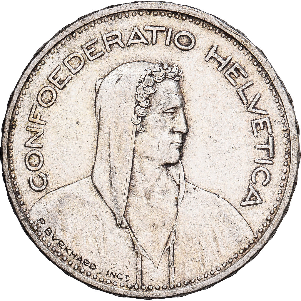 Switzerland, 5 Francs, 1932, Bern, Silver, EF(40-45), KM:40
