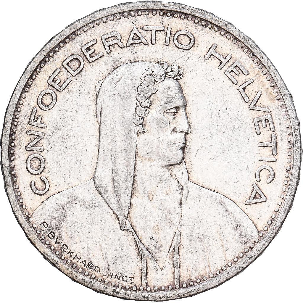 Moneda, Suiza, 5 Francs, 1950, Bern, MBC+, Plata, KM:40