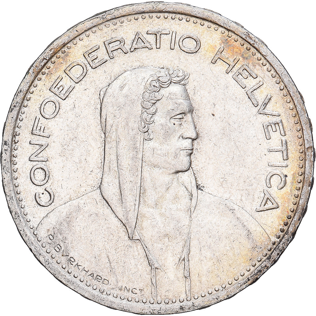 Suiza, 5 Francs, 1953, Bern, Plata, MBC+, KM:40