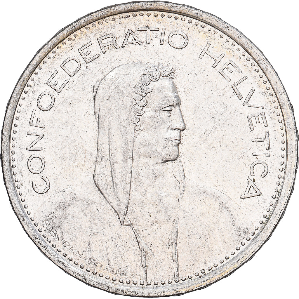 Suiza, 5 Francs, 1967, Bern, Plata, MBC+, KM:40