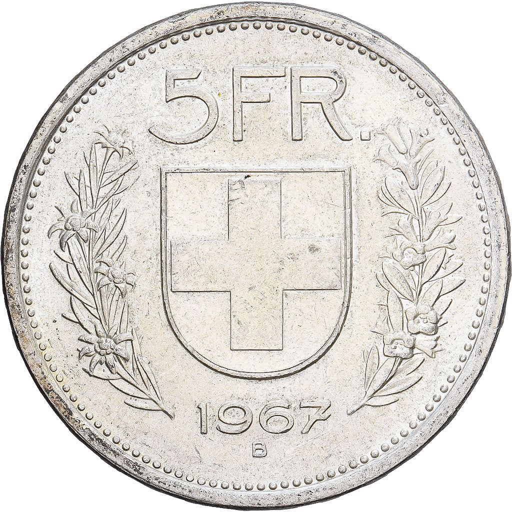 Suiza, 5 Francs, 1967, Bern, Plata, EBC+, KM:40