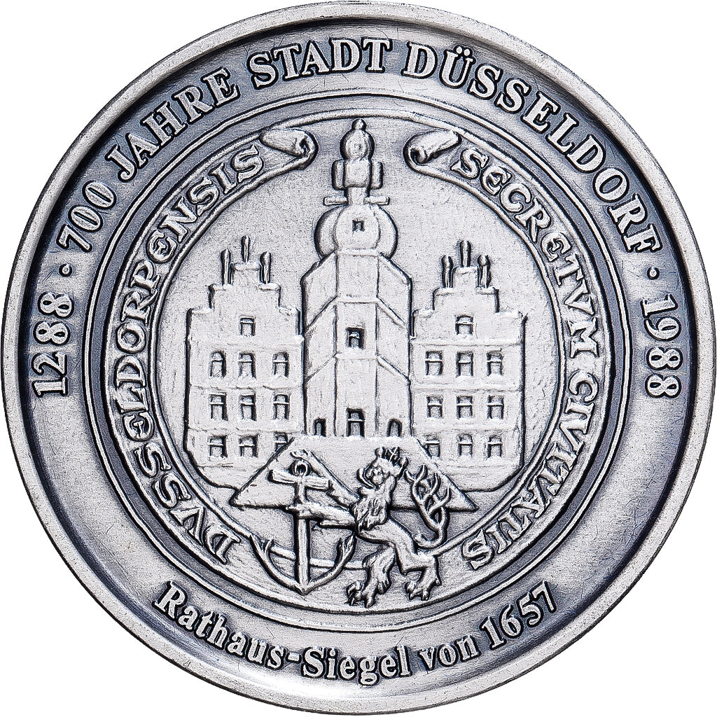 Germany, Medal, 700 ans de la ville de Düsseldorf, 1988, Silver, MS(65-70)