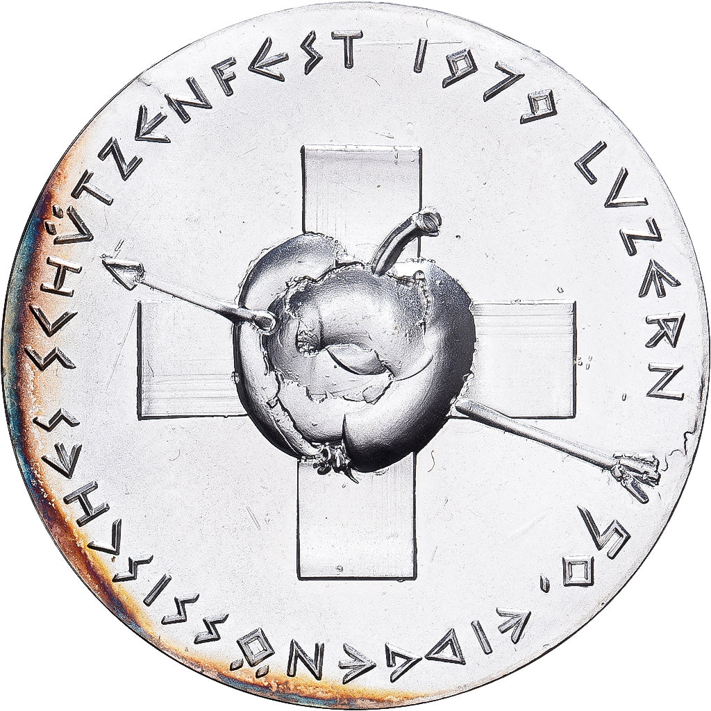 Schweiz, betaalpenning, 50ème Fête fédérale de tir à Lucerne, 1979, Silber