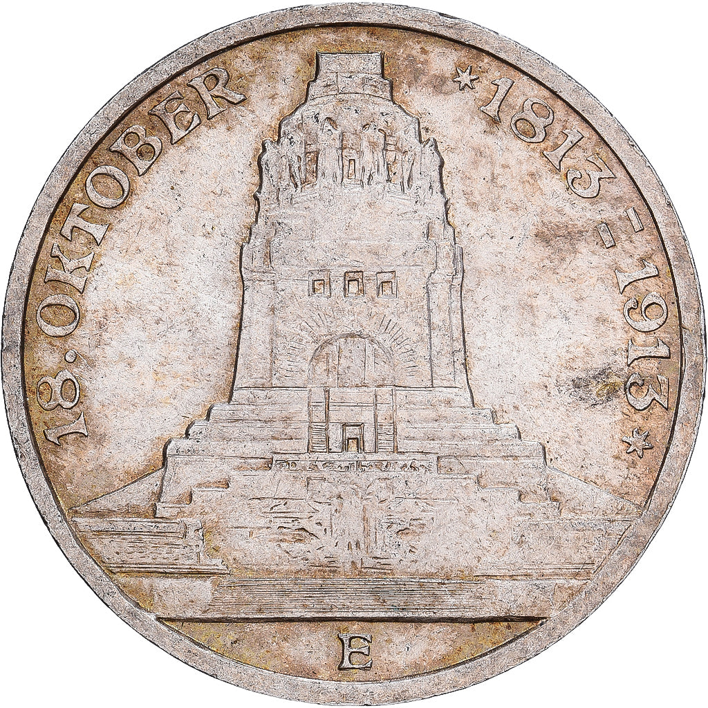 Landy niemieckie, SAXONY-ALBERTINE, Friedrich August III, 3 Mark, 1913