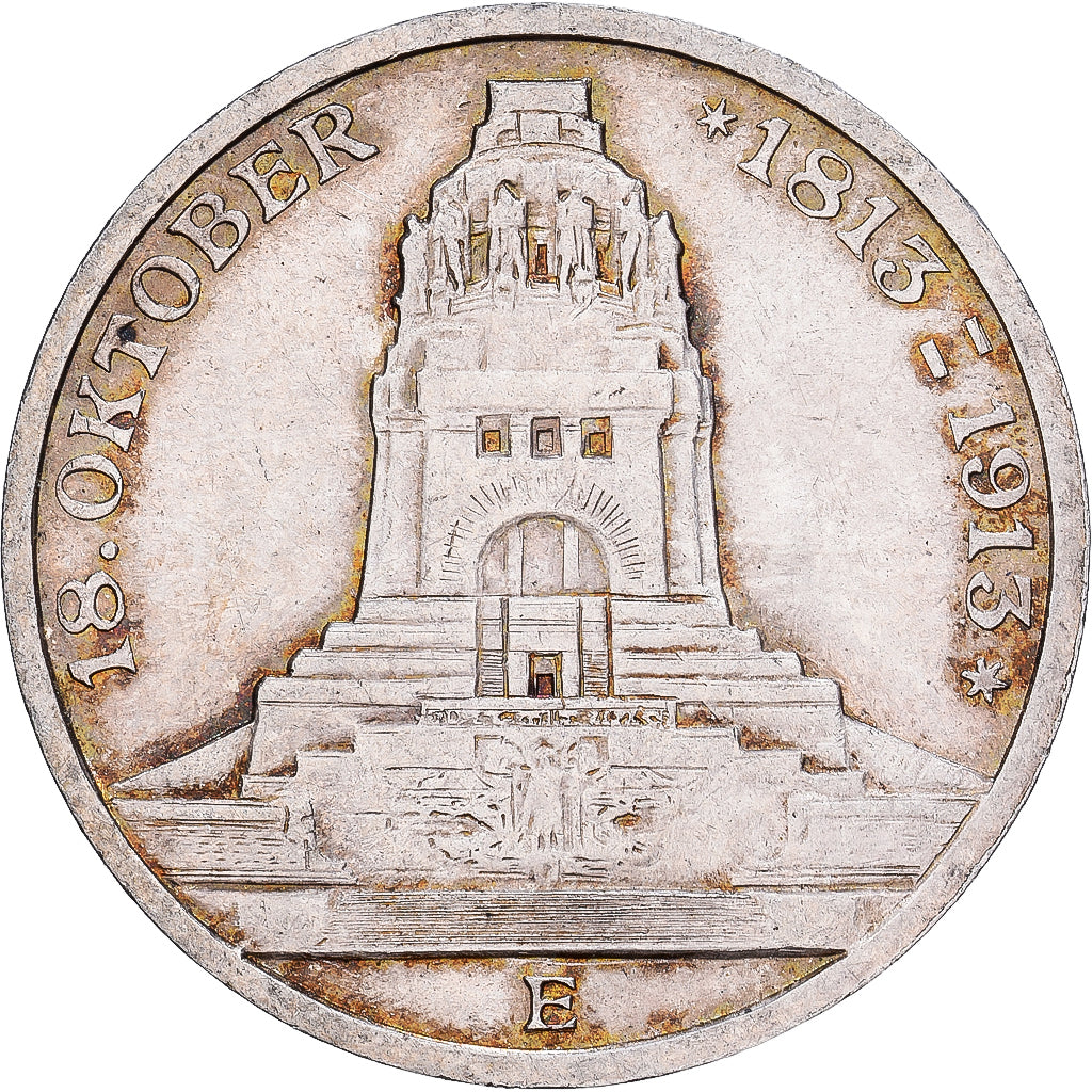 États allemands, SAXONY-ALBERTINE, Friedrich August III, 3 Mark, 1913