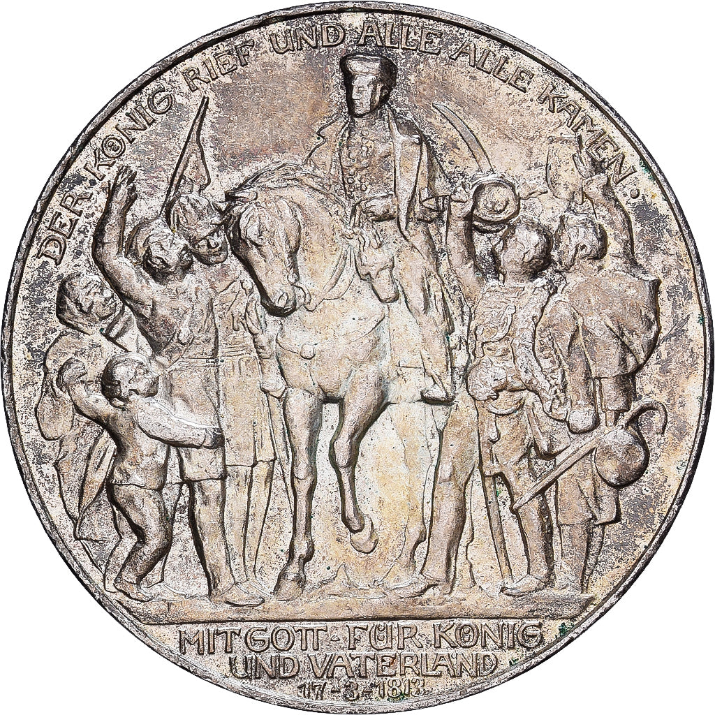 Estados alemanes, PRUSSIA, Wilhelm II, 3 Mark, 1913, Berlin, Plata, EBC, KM:534