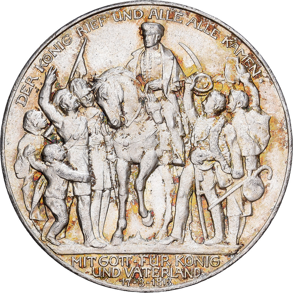 Deutsch Staaten, PRUSSIA, Wilhelm II, 3 Mark, 1913, Berlin, Silber, UNZ, KM:534