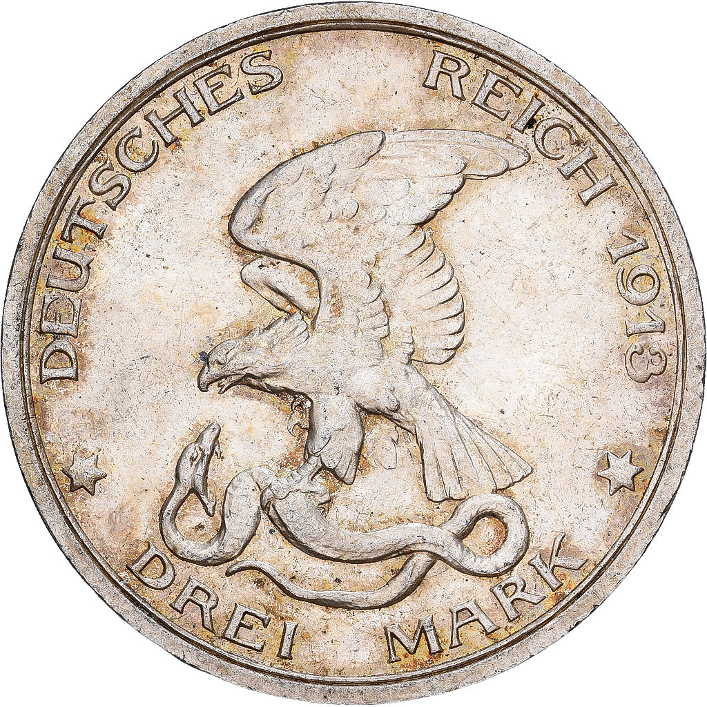 Deutsch Staaten, PRUSSIA, Wilhelm II, 3 Mark, 1913, Berlin, Silber, UNZ, KM:534