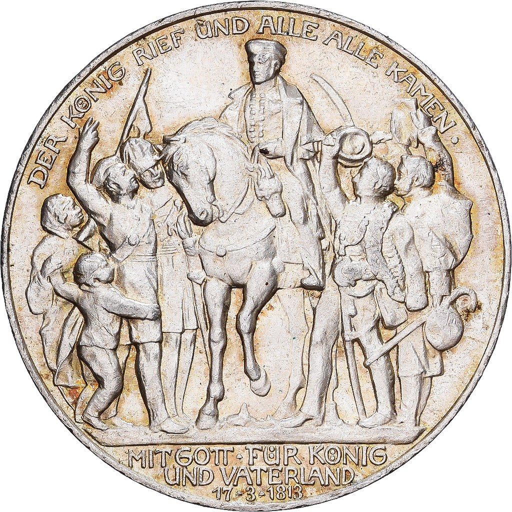 Deutsch Staaten, PRUSSIA, Wilhelm II, 3 Mark, 1913, Berlin, Silber, UNZ, KM:534
