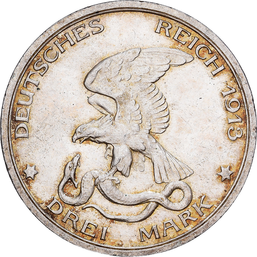 Deutsch Staaten, PRUSSIA, Wilhelm II, 3 Mark, 1913, Berlin, Silber, UNZ, KM:534