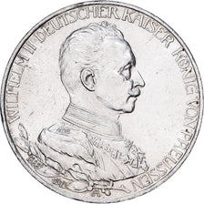 Estados alemanes, PRUSSIA, Wilhelm II, 3 Mark, 1913, Berlin, Plata, EBC+, KM:535