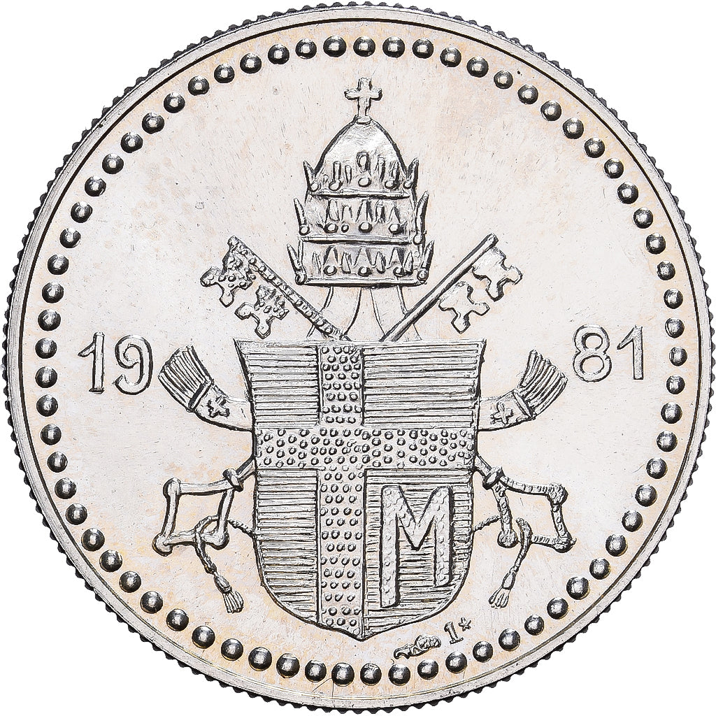 Vatican, Medal, Jean-Paul II, 1981, Silver, MS(63)