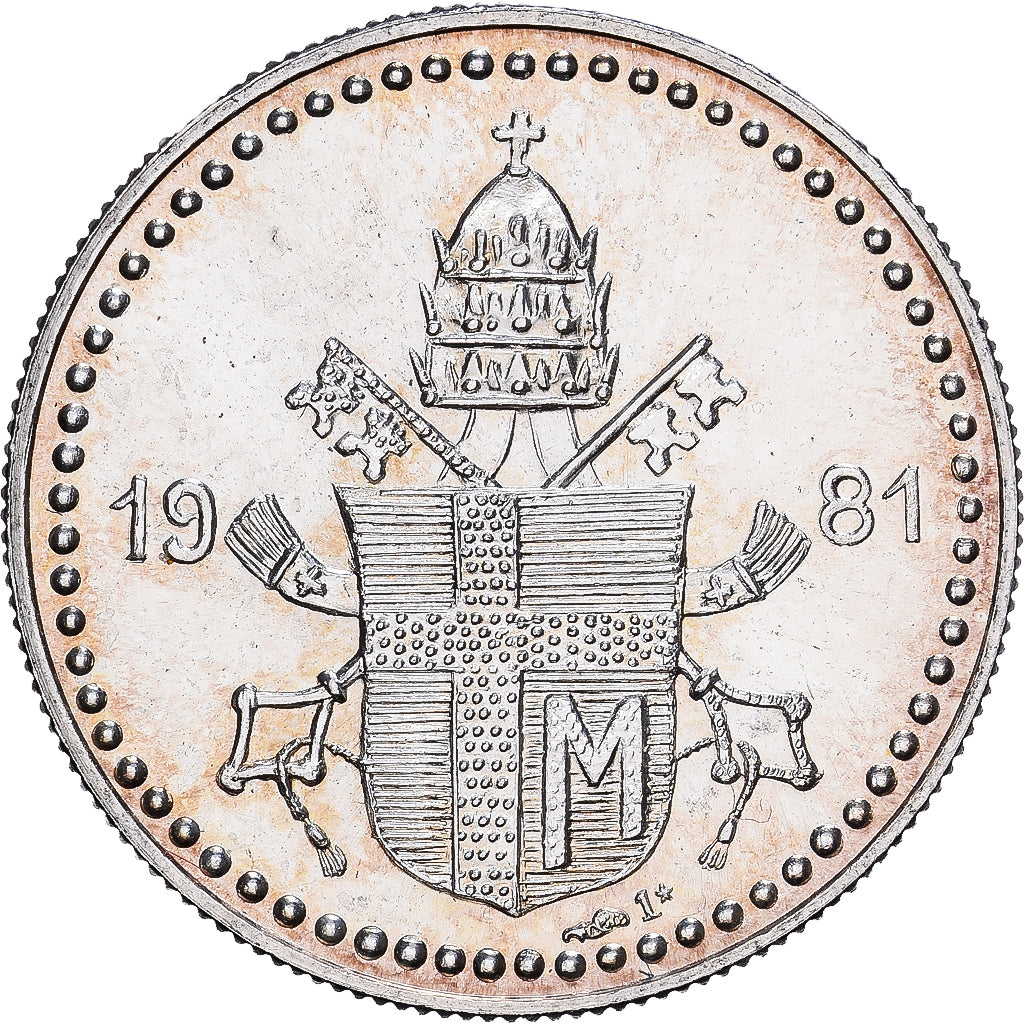 CIUDAD DEL VATICANO, medalla, Jean-Paul II, 1981, Plata, SC