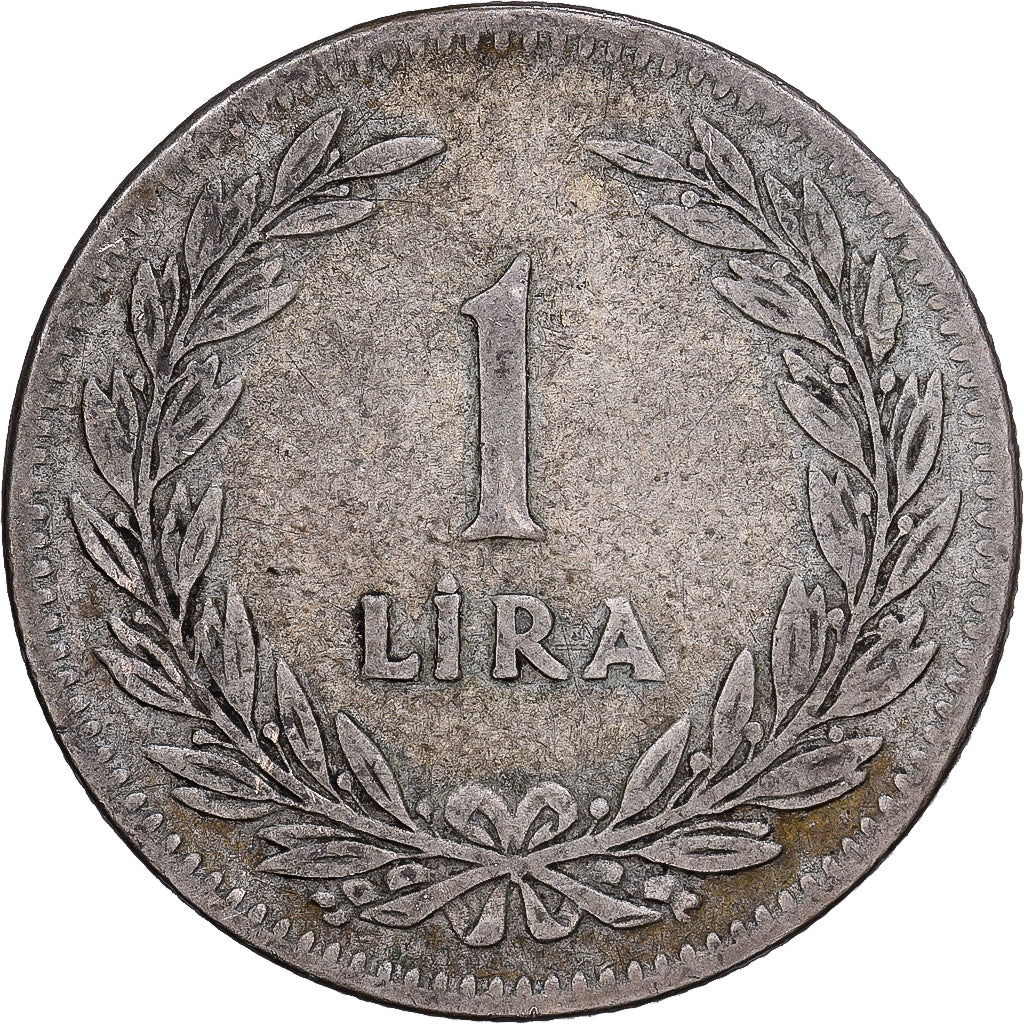 Turquía, Lira, 1947, Plata, BC+, KM:883