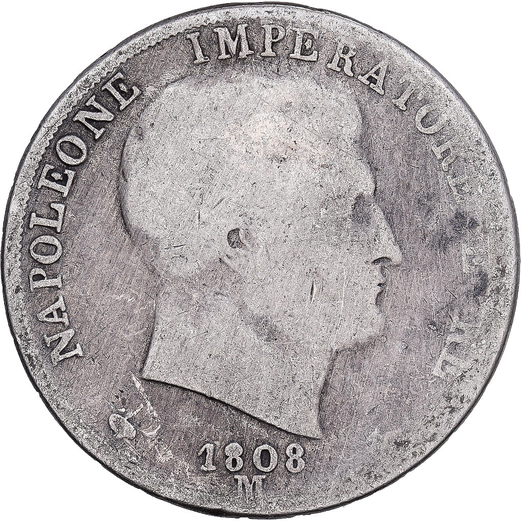 STATI ITALIANI, KINGDOM OF NAPOLEON, Napoleon I, 2 Lire, 1808, Milan, Argento