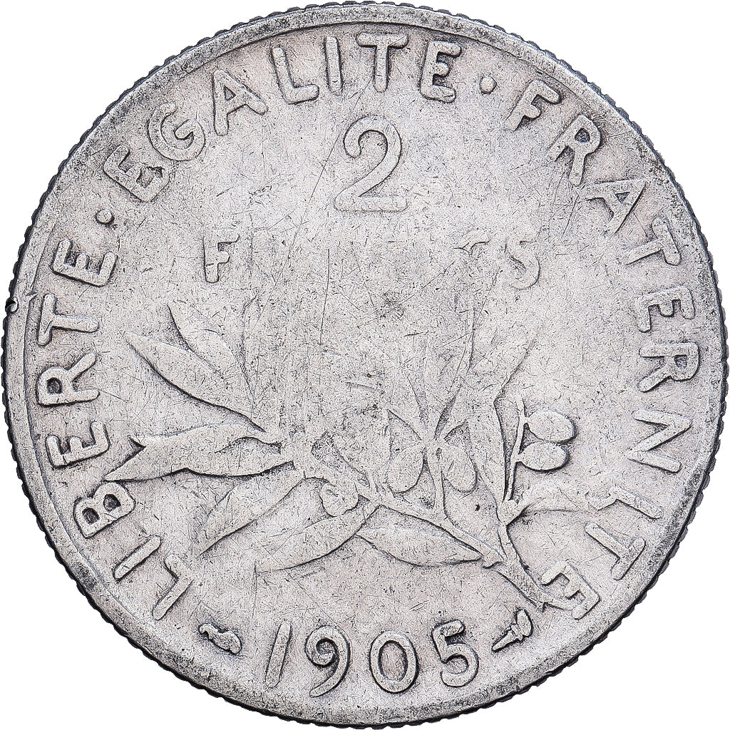 Frankreich, 2 Francs, Semeuse, 1905, Paris, Silber, S, Gadoury:532, KM:845.1