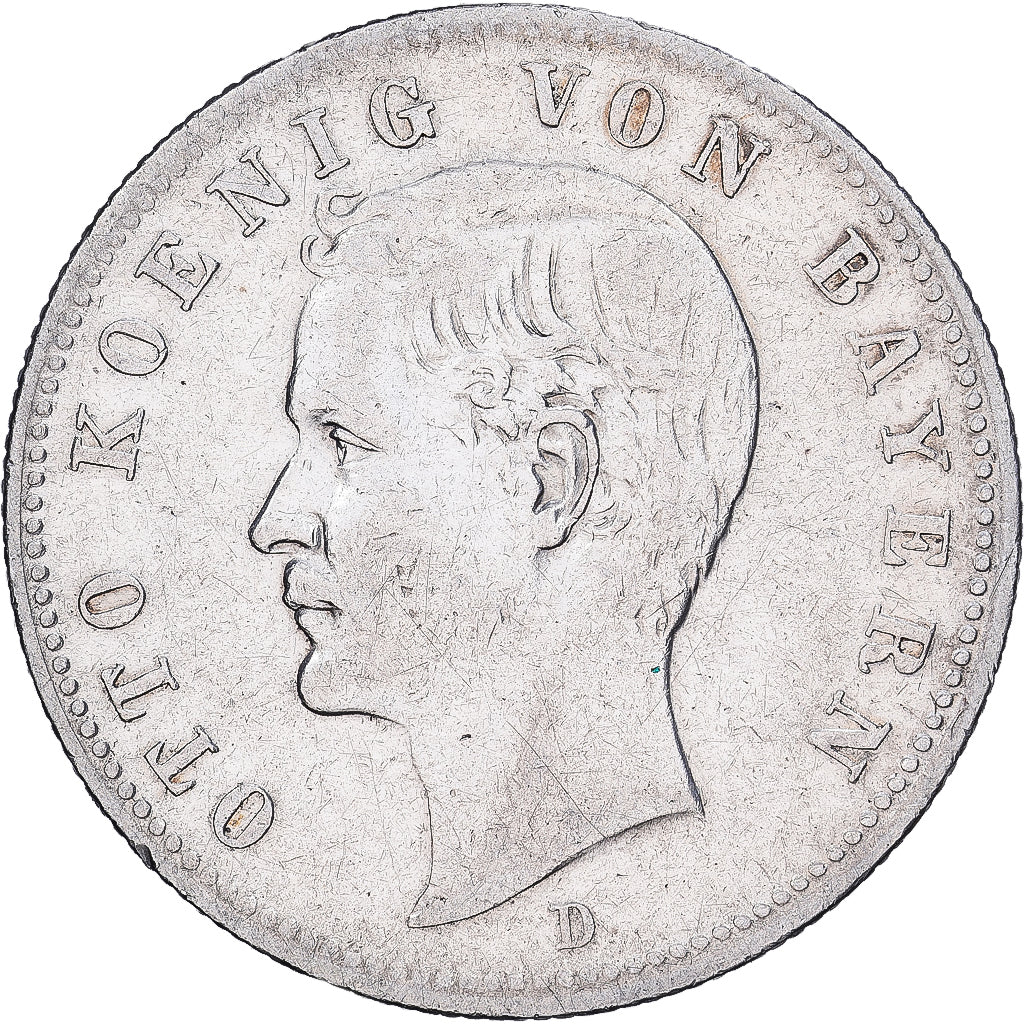 Stati tedeschi, BAVARIA, Otto, 2 Mark, 1899, Munich, Argento, MB+, KM:913