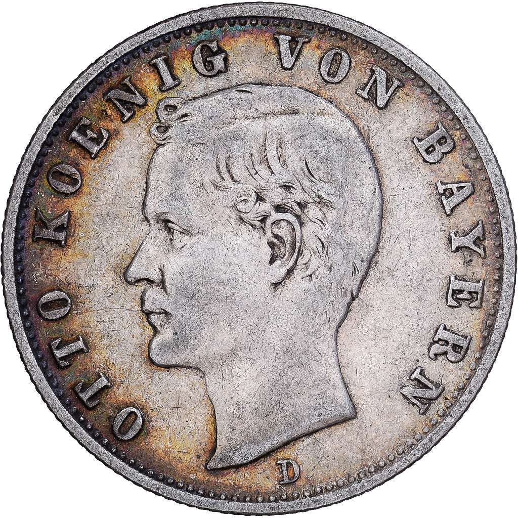 Moneta, Stati tedeschi, BAVARIA, Otto, 2 Mark, 1903, Munich, BB, Argento, KM:913