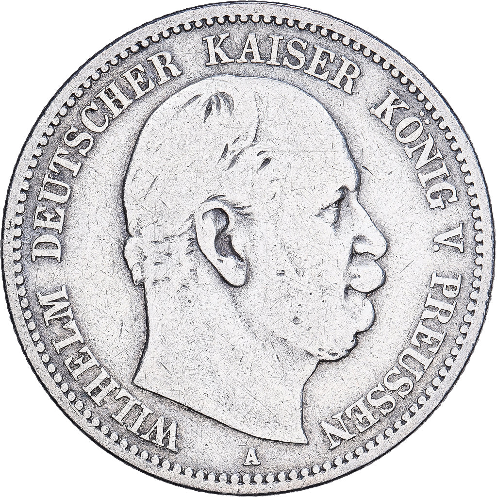 Deutsch Staaten, PRUSSIA, Wilhelm I, 2 Mark, 1877, Berlin, Silber, S, KM:506