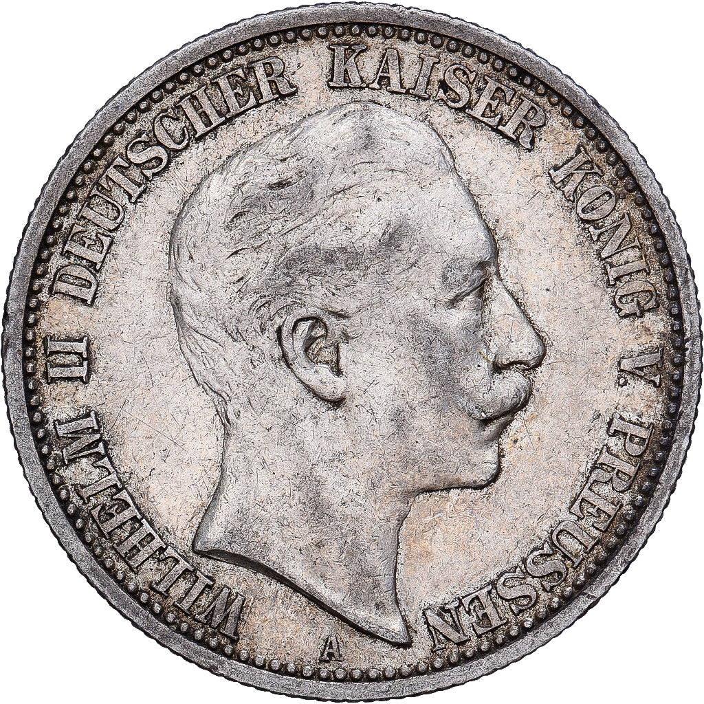 États allemands, PRUSSIA, Wilhelm II, 2 Mark, 1904, Berlin, Argent, TTB, KM:522