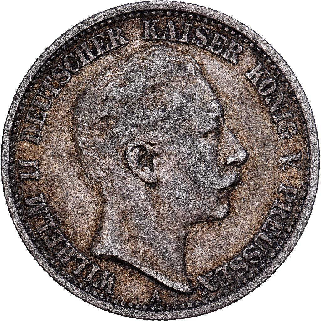 Kingdom of Prussia, Wilhelm II, 2 Mark, 1905, Berlin, Silber, S+, KM:522