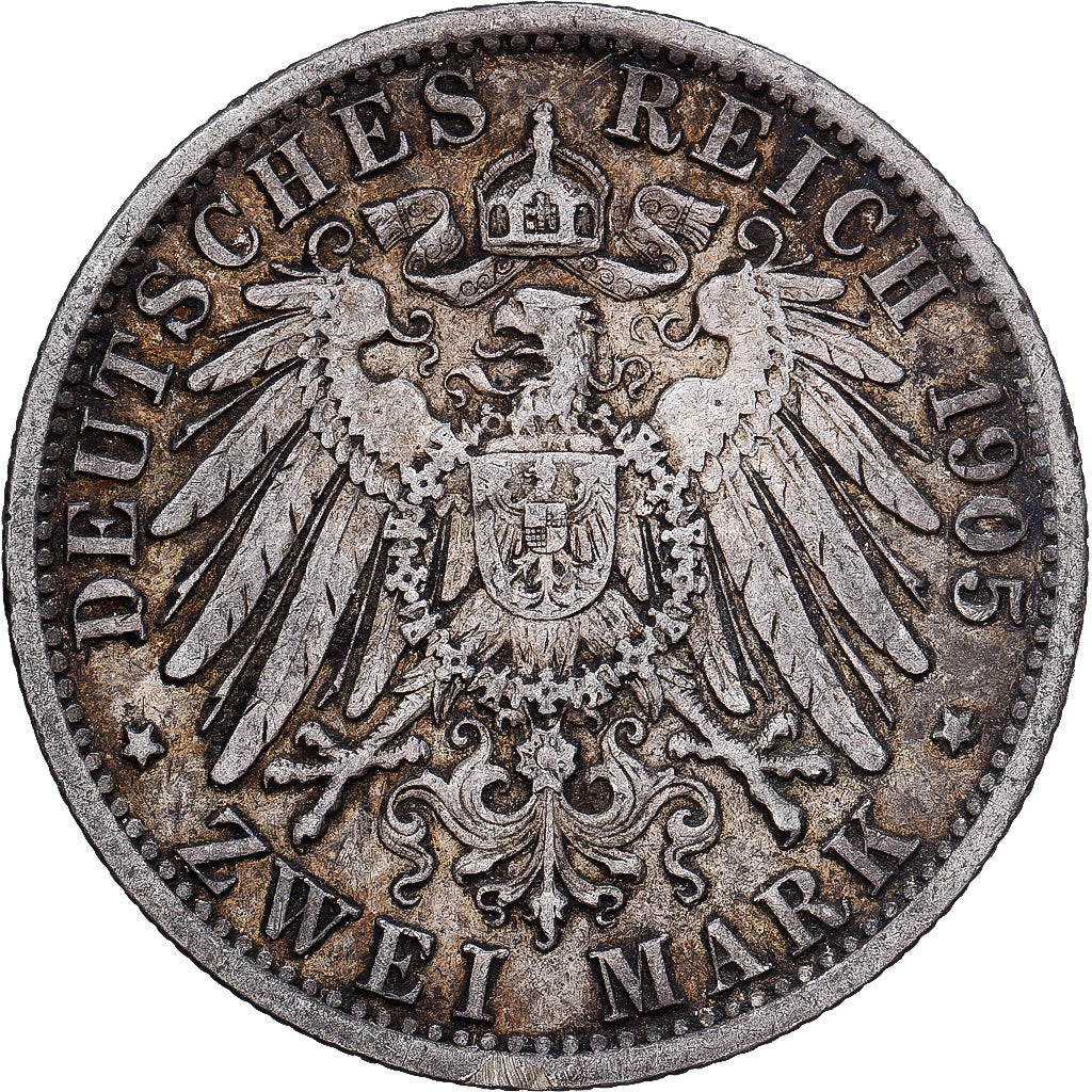 Kingdom of Prussia, Wilhelm II, 2 Mark, 1905, Berlin, Silber, S+, KM:522