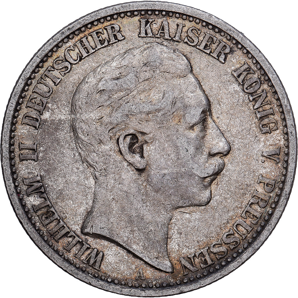 Kingdom of Prussia, Wilhelm II, 2 Mark, 1905, Berlin, Silver, EF(40-45), KM:522