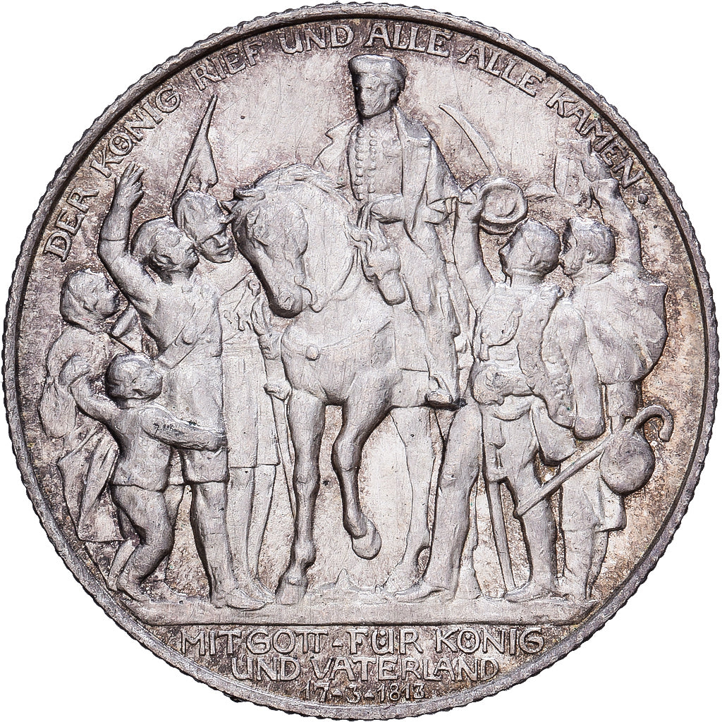 Deutsch Staaten, PRUSSIA, Wilhelm II, 2 Mark, 1913, Berlin, Silber, SS+, KM:532