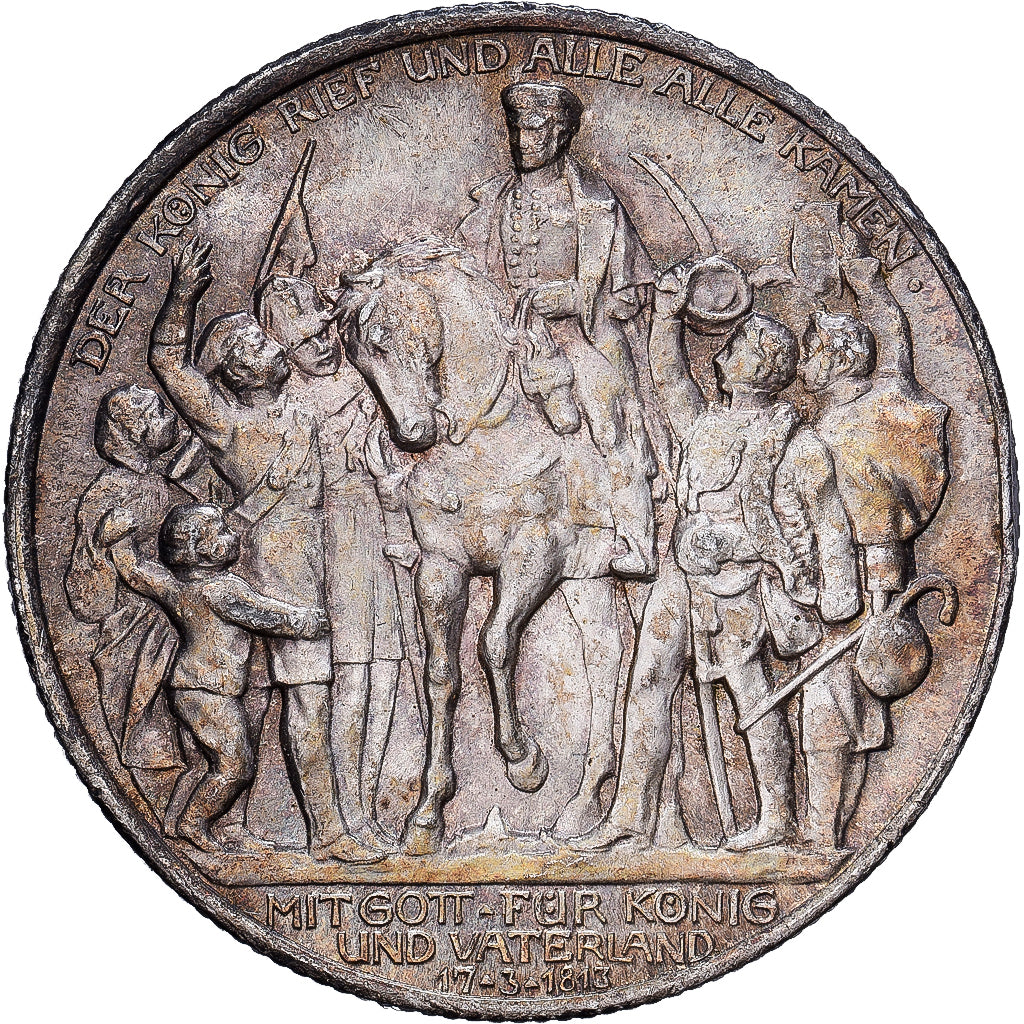 Deutsch Staaten, PRUSSIA, Wilhelm II, 2 Mark, 1913, Berlin, Silber, VZ, KM:532