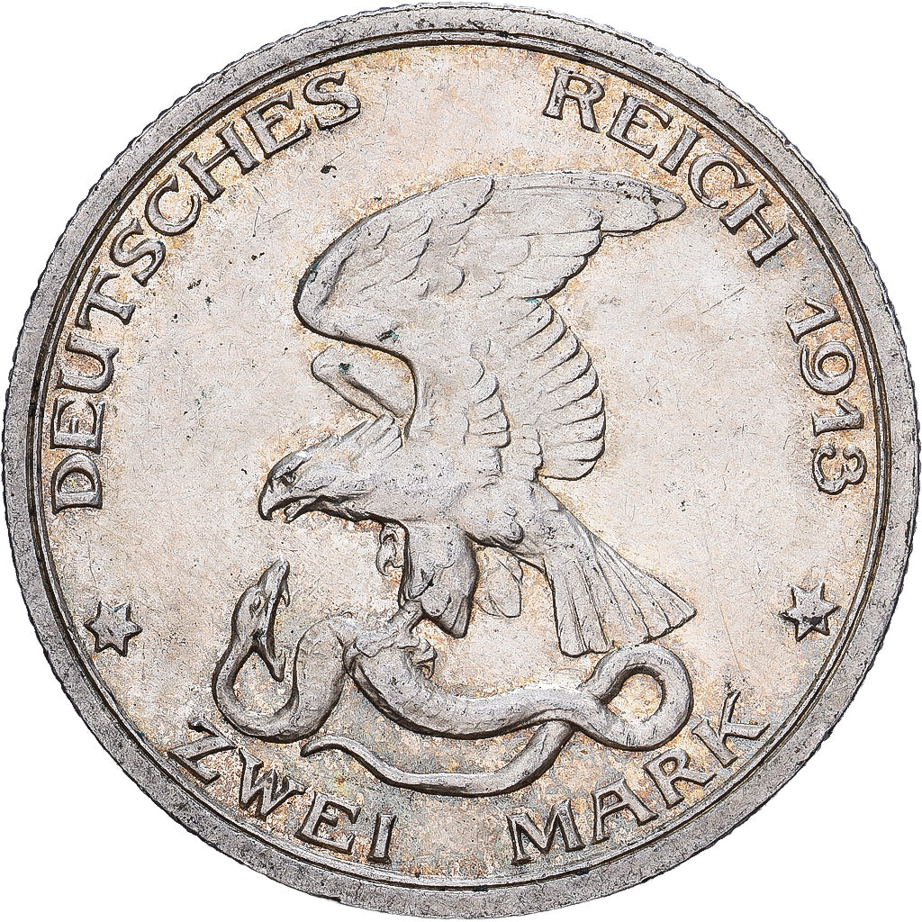 Deutsch Staaten, PRUSSIA, Wilhelm II, 2 Mark, 1913, Berlin, Silber, VZ+, KM:532