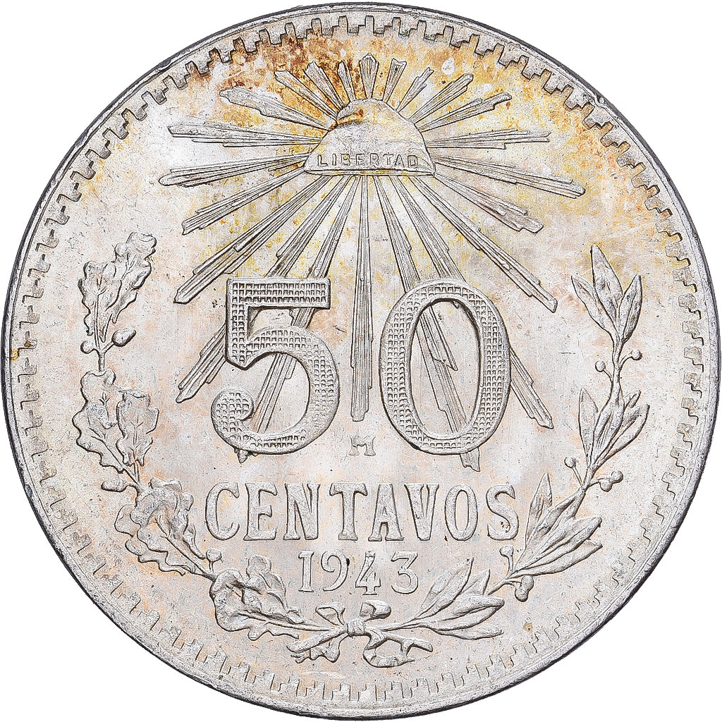 Messico, 50 Centavos, 1944, Mexico City, Argento, SPL-, KM:447