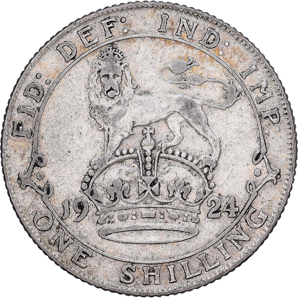 Great Britain, George V, Shilling, 1924, Silver, VF(30-35), KM:816a