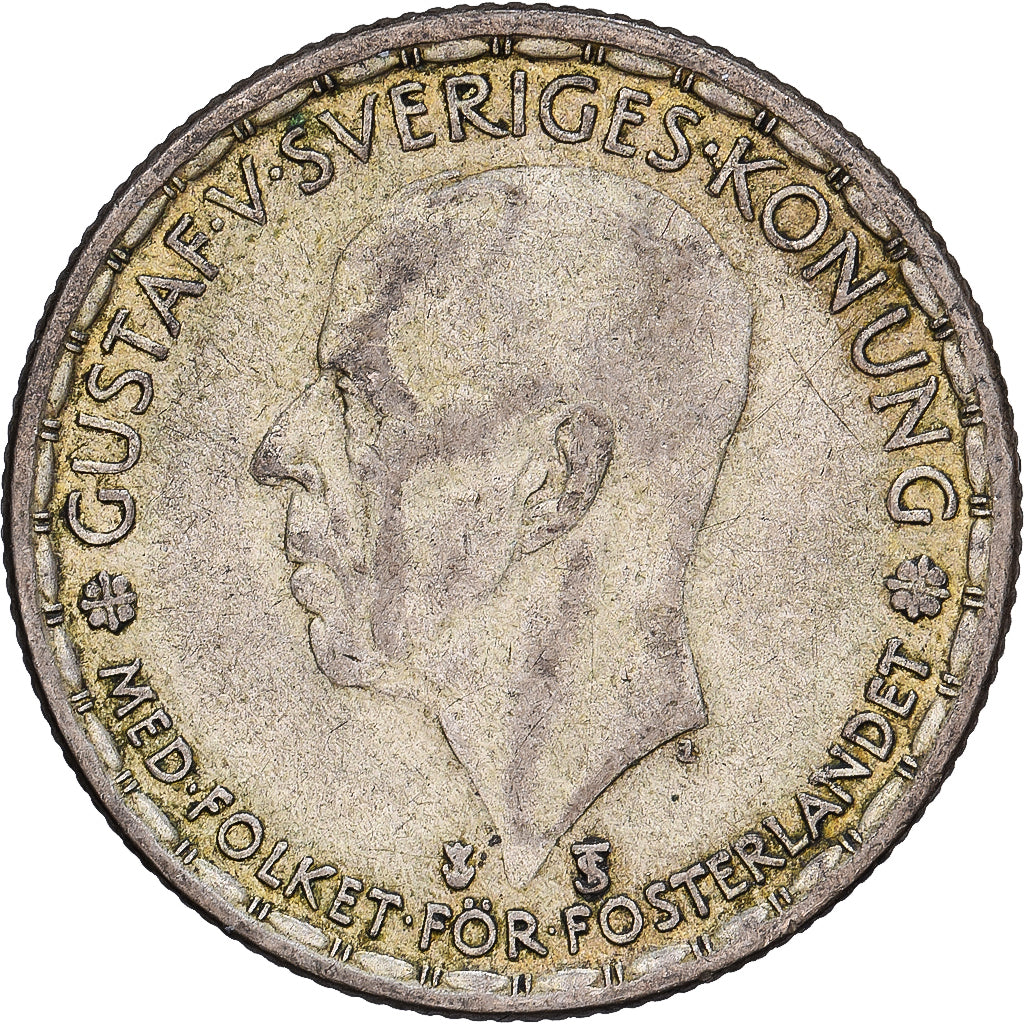 Schweden, Gustaf V, Krona, 1949, Silber, S+, KM:814
