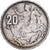 Grecja, Pavel I, 20 Drachmai, 1960, Srebro, EF(40-45), KM:85
