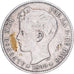Espagne, Alfonso XIII, Peseta, 1899, Madrid, Argent, B+, KM:706